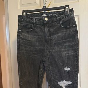 Old Navy Rockstar super skinny high rise black jeans